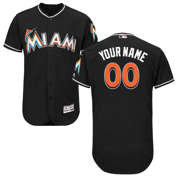 Men's Miami Marlins Flex Base Custom Jersey MLBC0027